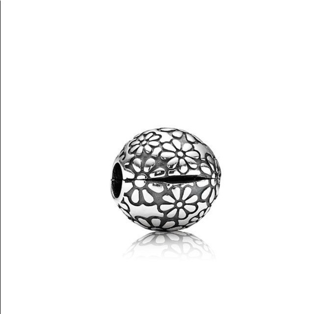 Two (2!) Auth 925 Silver Pandora Lazy Daisy Clips